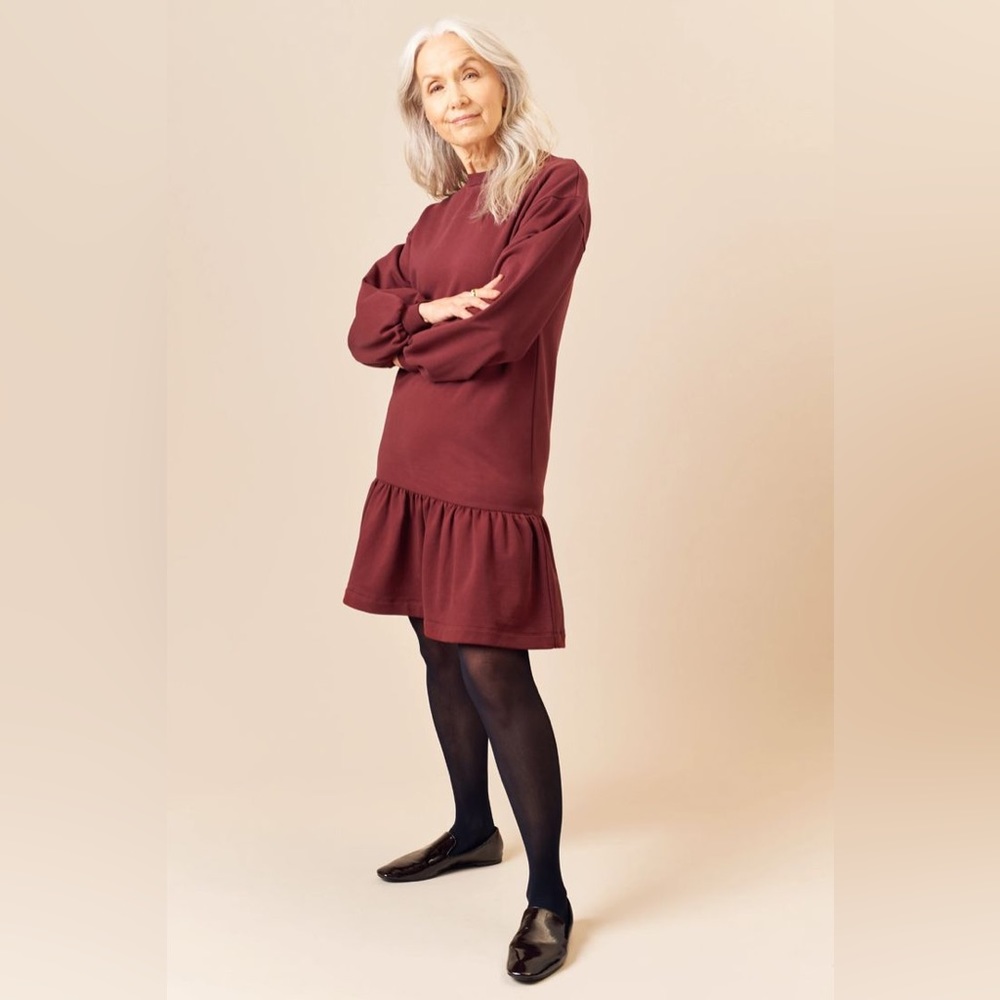 Kotn Flounce Sweatshirt Dress